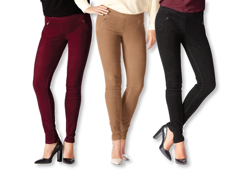 Jegging in ribfluweel