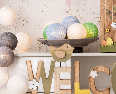 MY LIVING STYLE LED-Textilkugel-Lichterkette