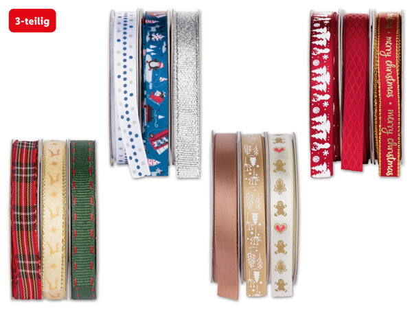 Geschenkband-Set, 3-teilig