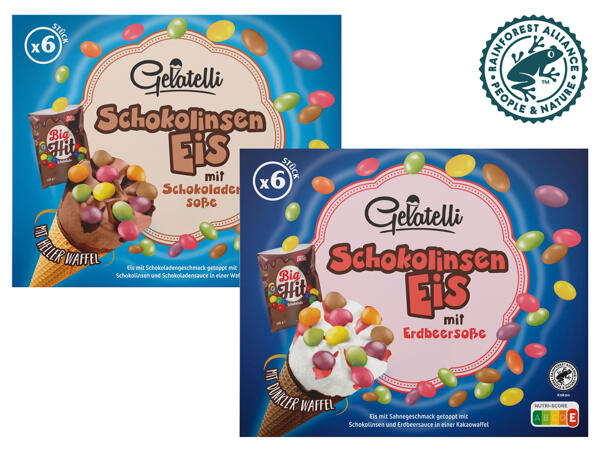 Schokolinsen Eis
