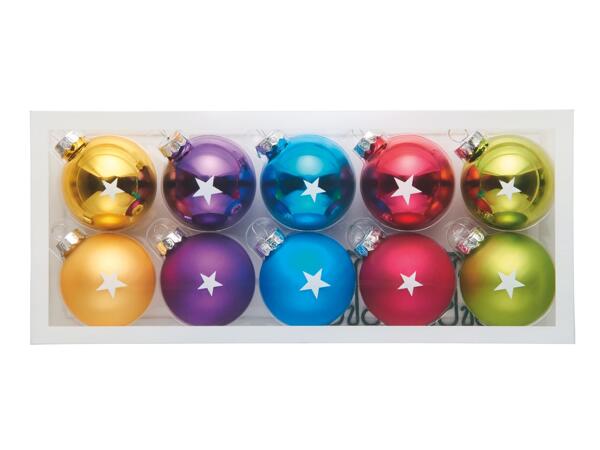 Glass Baubles, 10 or 24 pieces