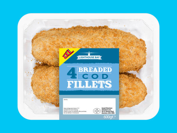 Lighthouse Bay XXL 4 Breaded Cod Fillets