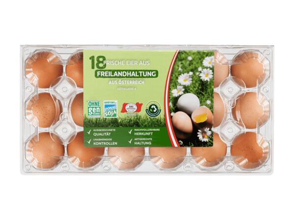 Eier aus Freilandhaltung 18er