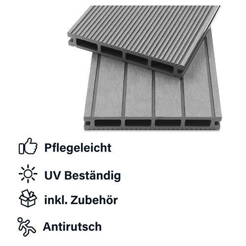 HOME DELUXE SAMANA WPC Terrassendielen hellgrau 10m²