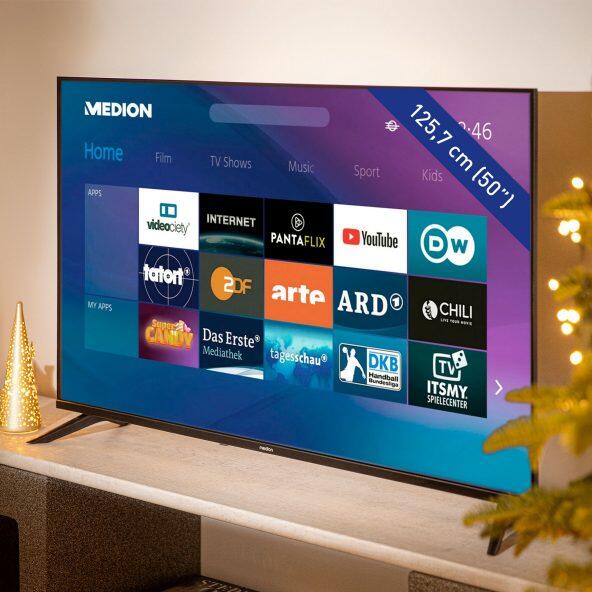 MEDION LIFE X15014 				Smart-TV Ultra-HD 125,7 cm/50"