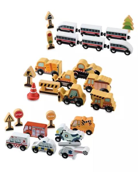 Wooden Vehicle Box Set