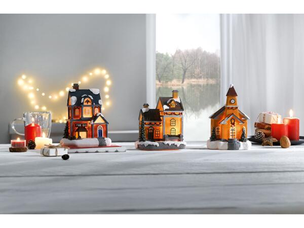 Light-Up Christmas Village Scene