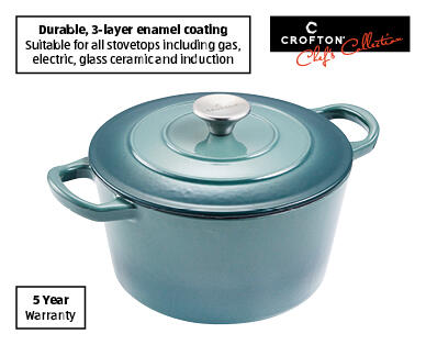 Cast Iron Dutch Oven 3.6L – Green or Blue