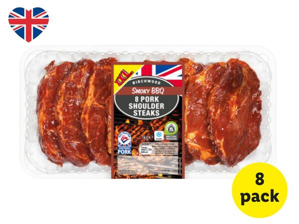 Birchwood 8 Smoky BBQ British Pork Shoulder Steaks