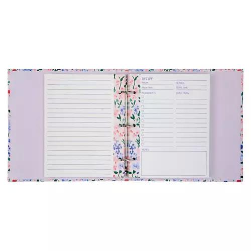 50 Recipe Sheets Binder - Floral