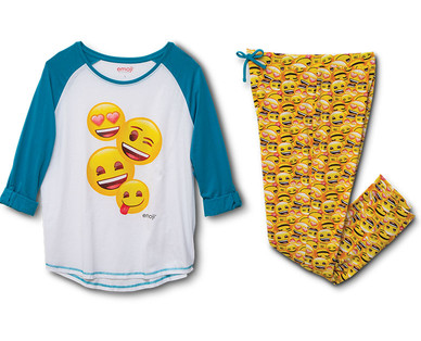 Ladies' Emoji Sleepwear Set