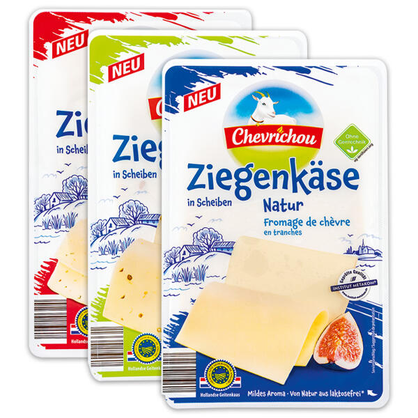 Ziegenkäse in Scheiben