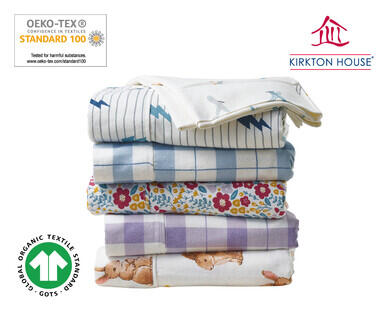 Organic Cotton Flannelette Fitted Sheet Set – King Single Size
