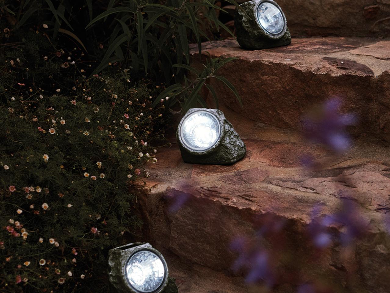 Livarno Lux Solar Powered Rock Lights1