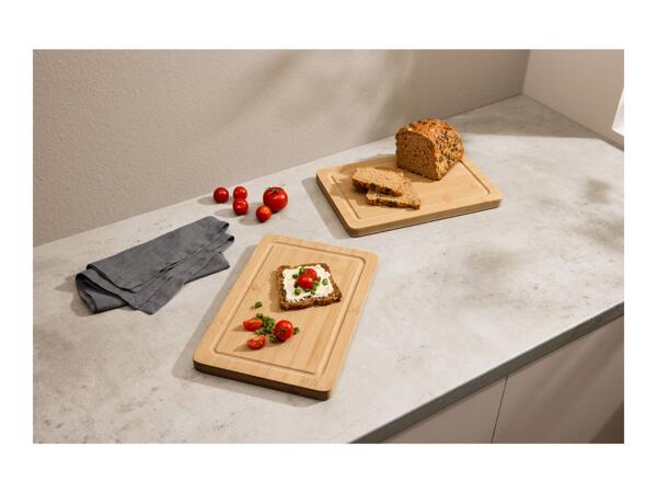 Silvercrest Bamboo Chopping Board Set - 2 Pieces