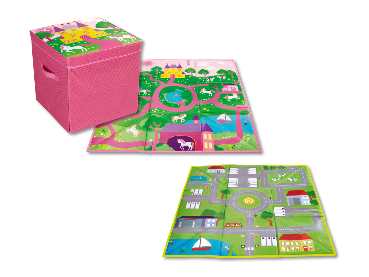 2-in-1 Spielteppich und Aufbewahrungsbox