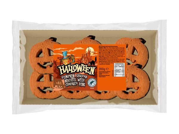 Halloween Iced Skull Biscuits/​Pumpkin Shaped Biscuits