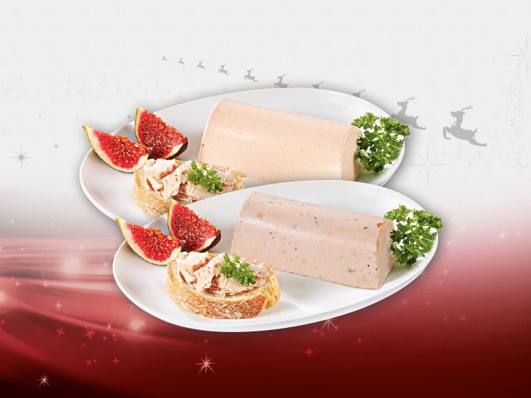Terrine di spugnole/mousse de Canard