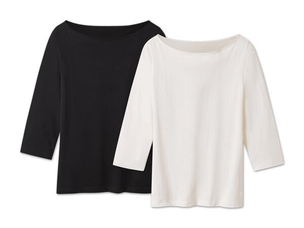 Damen Shirt 3/4-Arm, 2 Stück