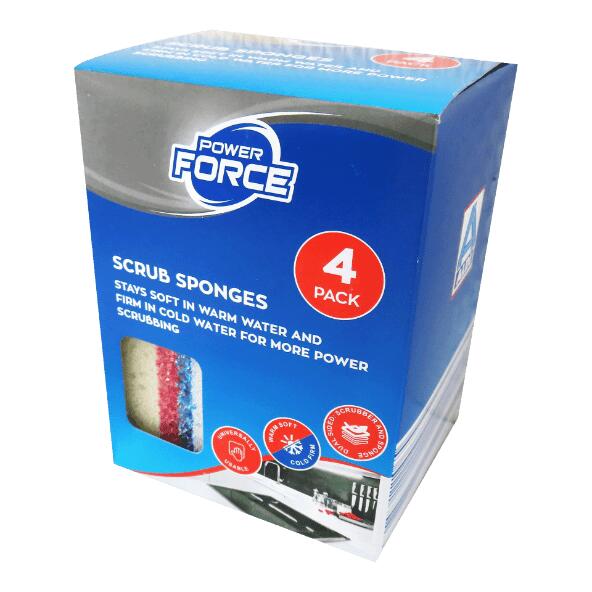 POWER FORCE(R) 				Scrubsponsjes, 4 st.