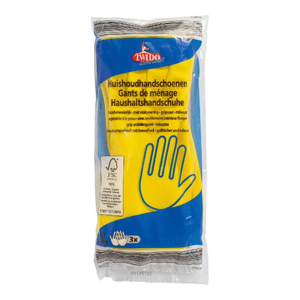 TWIDO HOUSEHOLD(R) Gants de ménage, 3 paires