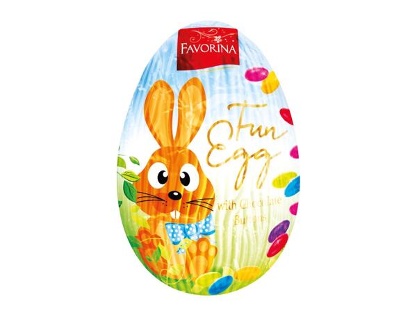 Fun Egg with chocolate drops