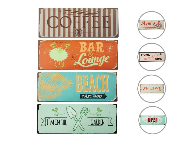 MELINERA(R) Vintage Metal Sign 40 x 15cm