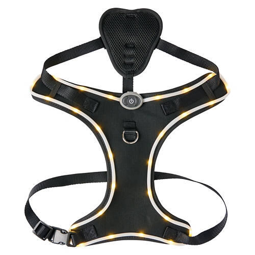 LED Dog Slip-On Harness - Black, L