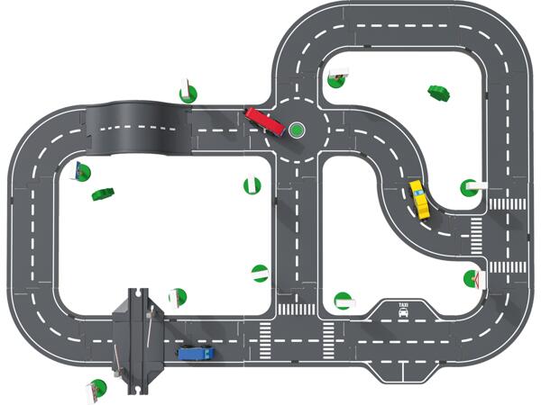 Playtive(R) DŘEVĚNÁ STAVEBNICE MĚSTO / ZÁVODNÍ DRÁHA
