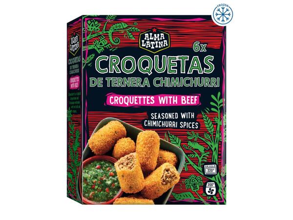 Latin American Style Croquettes with Beef with Chimichurri Spices