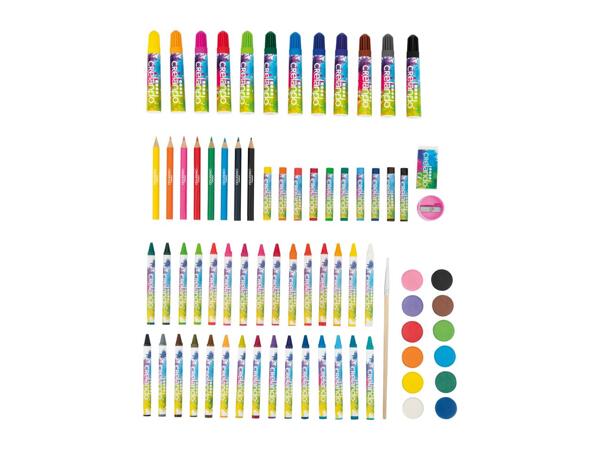 Crelando Kids' Art Case - 76 Piece Set - Blue