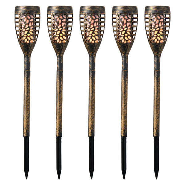 Belavi Bronze Solar Flame Effect Stakes - 5Pk