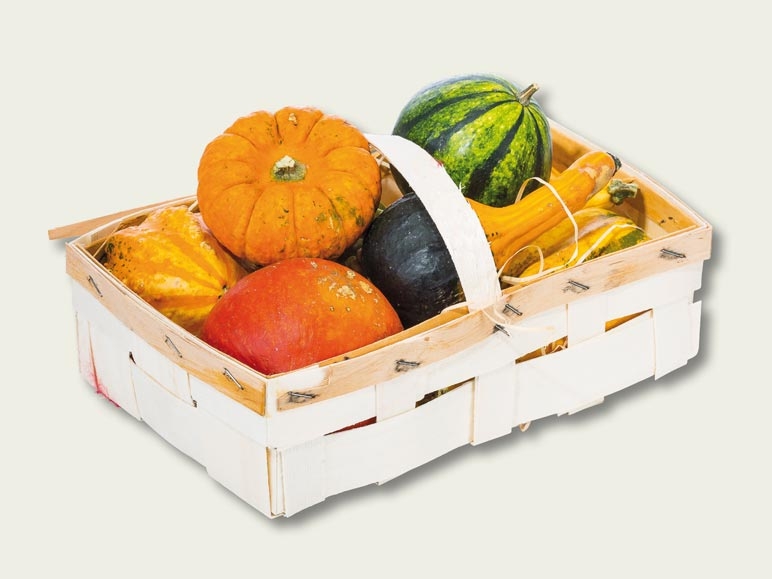 Coloquintes dans une cagette en bois (dès 29.9.)
