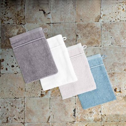Gants de toilette, 4 pcs