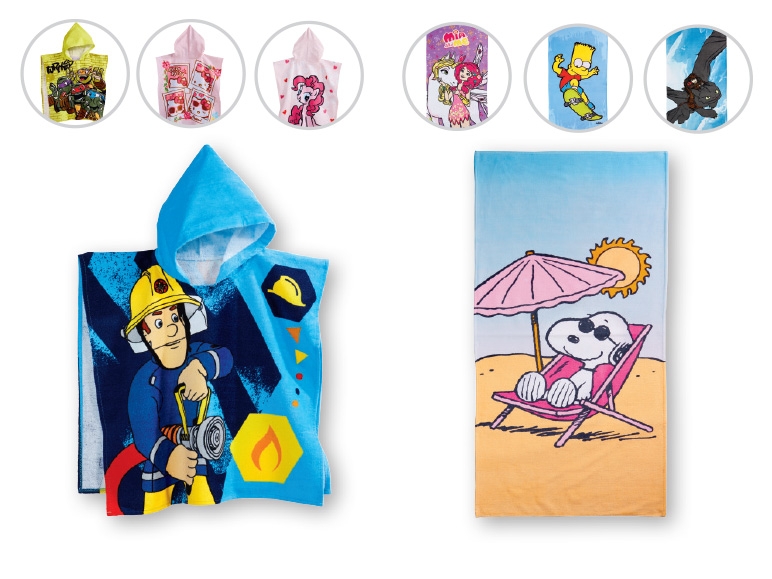Kids' Character Poncho/ Beach Towel