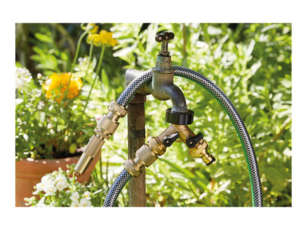Parkside Brass Hose Connector System or 2-Way Hose Splitter