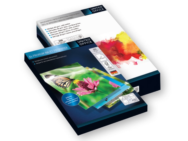 UNITED OFFICE(R) A4 Printer Paper/Premium Inkjet Photo Paper