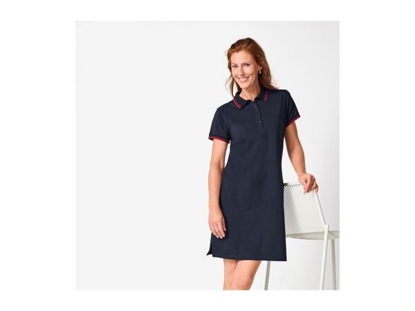 Ladies' Blue Piqué Polo Dress