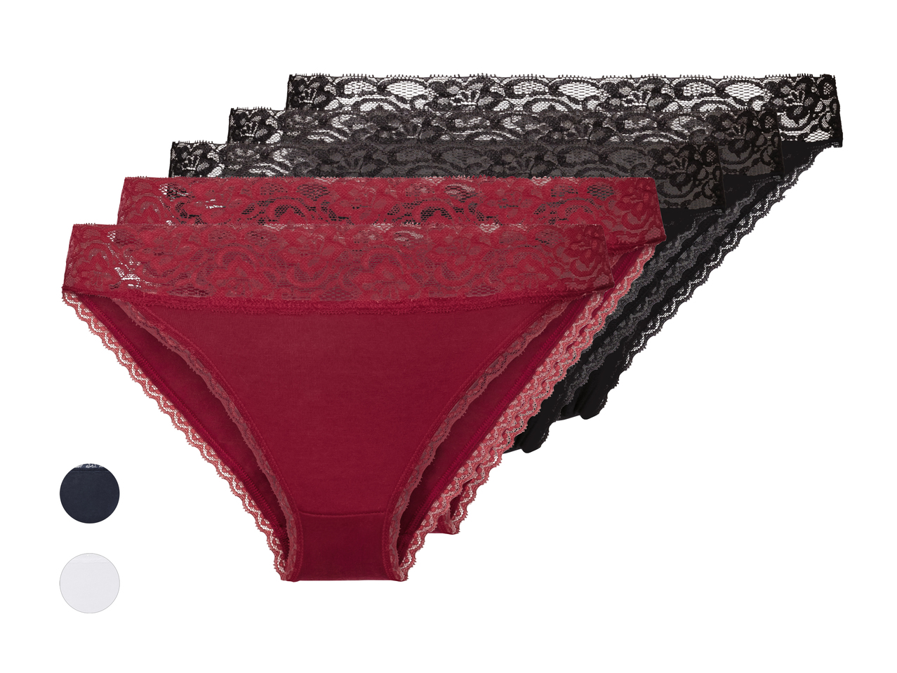 Slips taille basse pour femme, lot de 51