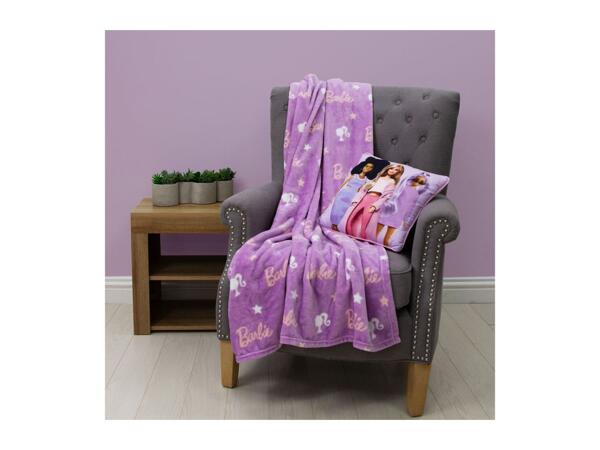 Barbie Purple Fleece Blanket & Cushion