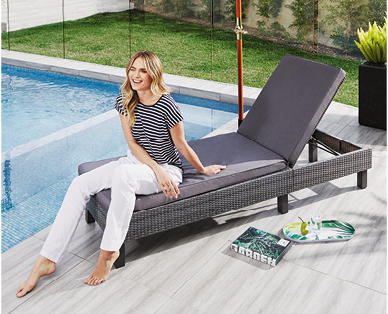 Wicker Sun Lounger