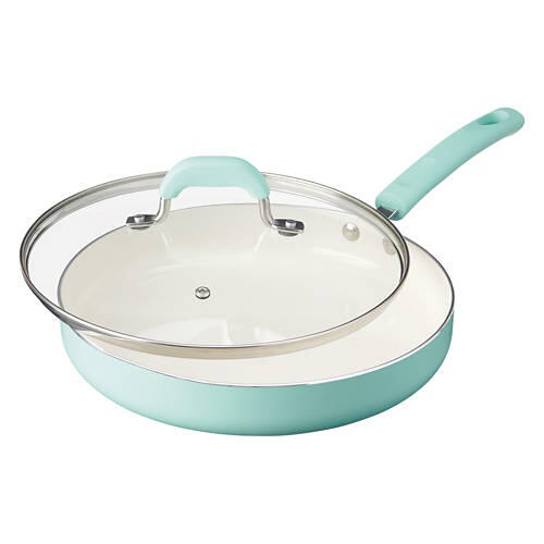 Ceramic Nonstick Saute Pan, Aqua