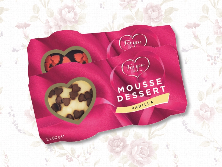 Dessert di San Valentino con cuoricini