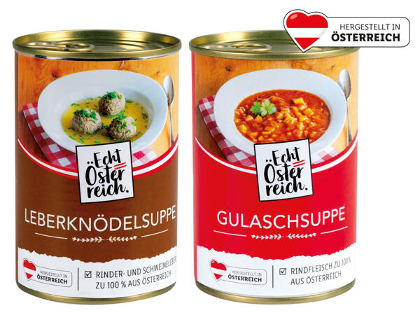 Gulasch- oder Leberknödelsuppe