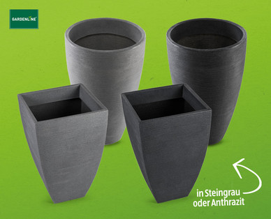 GARDENLINE Rillen-Kunststofftopf groß
