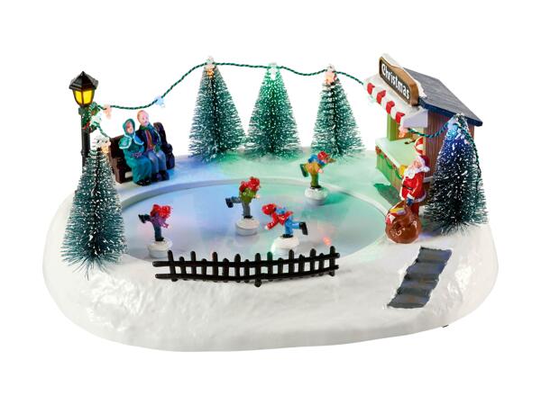 Animated Christmas Scene with LEDs & Music