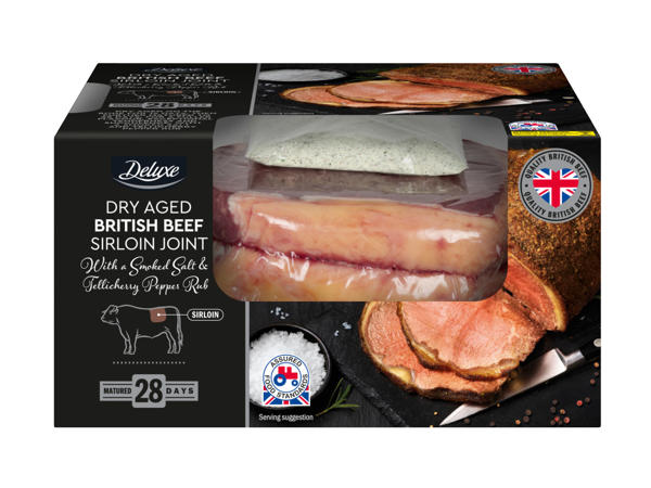 Deluxe Dry-Aged British Beef Sirloin Joint with a Smoked Salt & Tellicherry Pepper Rub