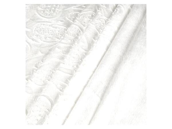 Sada plyšového ložního povlečení, 140 x 200 cm, 70 x 90 cm, 2dílná, bílá