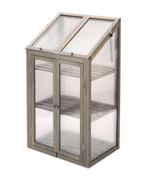 Wooden Mini Greenhouse Grey