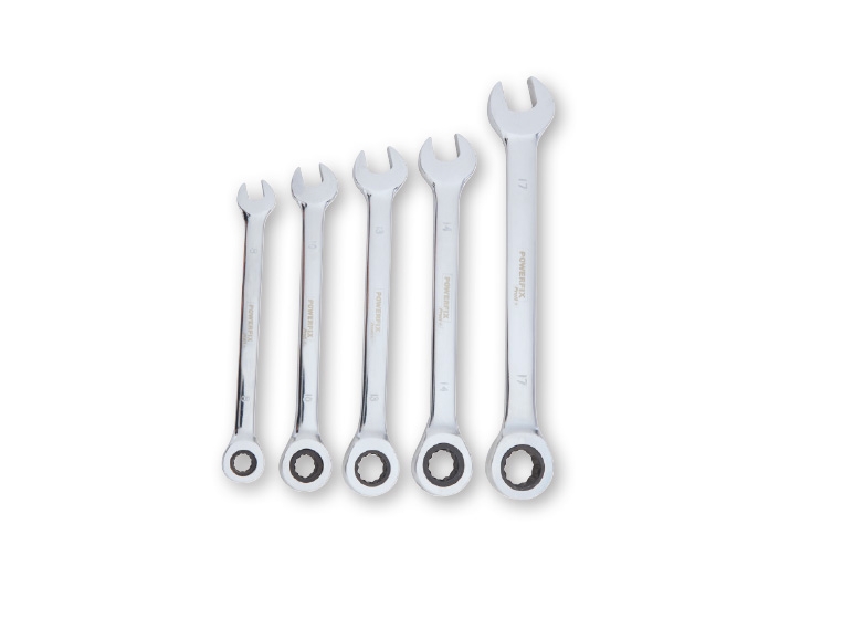 Powerfix Ratchet Wrench and Ring Spanner Set